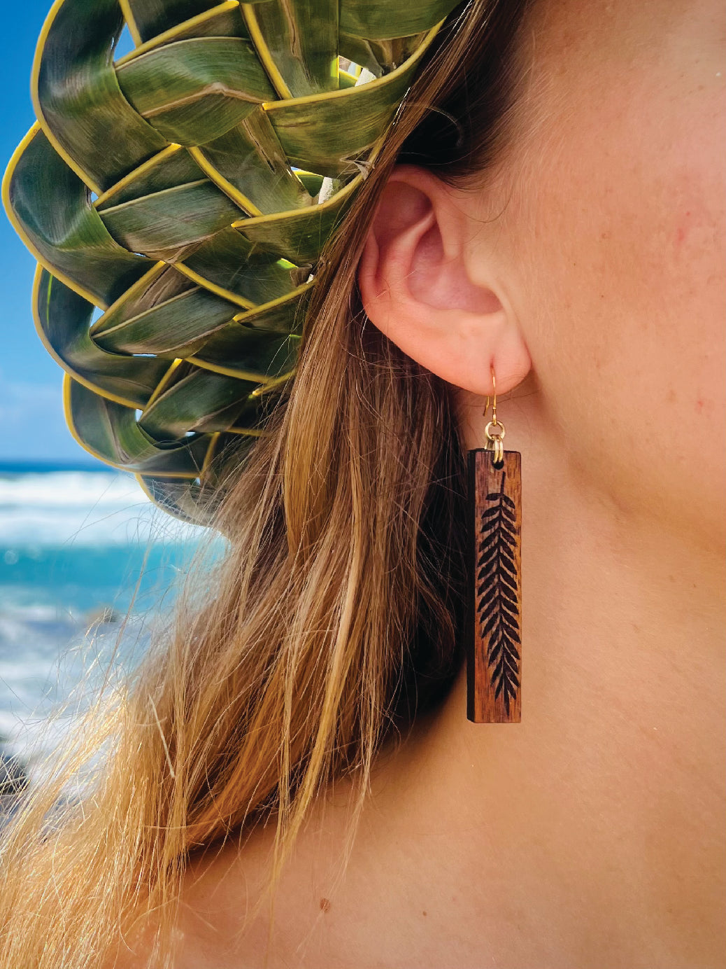 Long Fern Earring