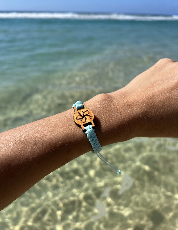 Koa Wood Plumeria Bracelet